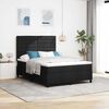 vidaXL Boxspringbett mit Matratze mit LED Schwarz 140 x 190 cm Stoff