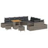 vidaXL Gartensofa-set 13 stk. Grau Poly-Rattan