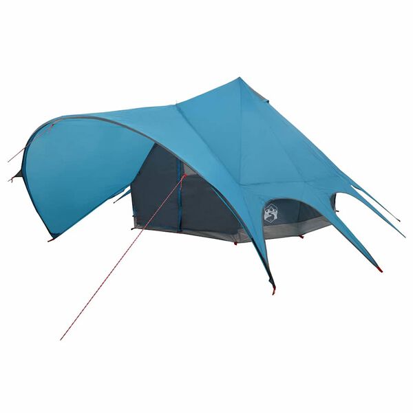 vidaXL Teepee Zelt f&uuml;r 5 Personen Blau und Grau 600 x 600 x 347 cm