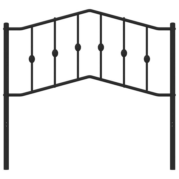 vidaXL Kopfteil Metall Schwarz 100 cm