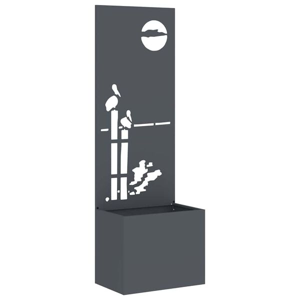 vidaXL Garten Sichtschutz-Leinwand Anthrazit 50 x 140 cm