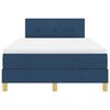 vidaXL Boxspringbett mit Matratze mit Kopfteil Blau 120 x 200 cm Stoff