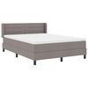 vidaXL Boxspringbett mit Matratze Taupe 200 x 140 cm Polyester