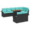 vidaXL Garten-Sofa-Set 9 stk. Schwarz Poly Rattan