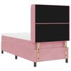 vidaXL Boxspringbett mit Matratze mit Kopfteil Rosa 100 x 200 cm Samt