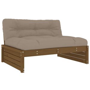 vidaXL Mittelsofa Honigbraun 120x80 cm Massivholz Kiefer