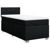 vidaXL Boxspringbett mit Matratze Schwarz 100x200 cm Stoff