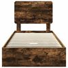 vidaXL Aufbewahrungsbett Ger&auml;ucherte Eiche 90 x 200 cm Holzwerkstoff