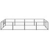 vidaXL Hundezwinger Schwarz 8 m&sup2; Stahl