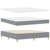 vidaXL Boxspringbett mit Matratze Hellgrau 180 x 200 cm Stoff