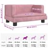 vidaXL Hundebett Rosa 60x40x30 cm Samt