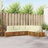 vidaXL Sofagarnituren mit Kissen 6 St&uuml;ck Natur und Creme