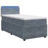 vidaXL Boxspringbett mit Matratze Dunkelgrau 80 x 200 cm Samt