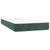 vidaXL Taschenfederkernmatratze Mittel Dunkelgr&uuml;n 100x220x20 cm Samt