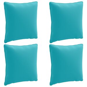 vidaXL 4-teilige R&uuml;cken-Kissen PUTTEN 4 pcs 100 % Polyester T&uuml;rkis