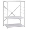 vidaXL Mikrowellenregal Wei&szlig; 60&times;39,6&times;79,5 cm Holzwerkstoff