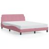 vidaXL Bettgestell mit Kopfteil "Dover" Rosa 140x200 cm Samt