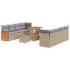vidaXL Gartensofa-set 11 stk. 11-Sitzanzahl Beige und Hellgrau