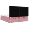 vidaXL Ottoman-Bett mit Matratzen & LEDs Rosa 200x200 cm Samt
