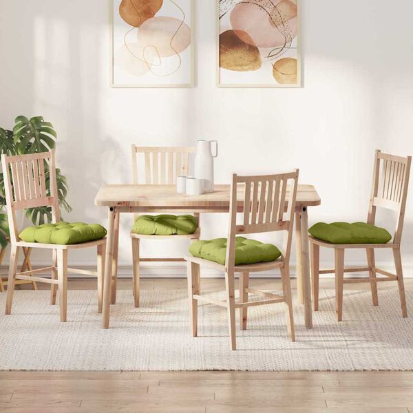 vidaXL Sitzkissen 4 pcs Hellgr&uuml;n 40 x 40 x 12 cm Stoff