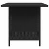 vidaXL Garten-Esstisch Schwarz 110x70x65 cm Poly Rattan
