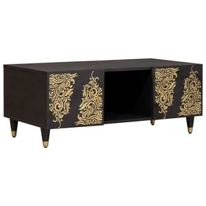 vidaXL Couchtisch Schwarz 100 x 54 x 40 cm Massivholz Mango