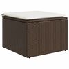 vidaXL 8-tlg. Garten-Sofagarnitur mit Kissen Braun Poly Rattan