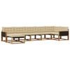 vidaXL Outdoor-Sofagarnitur mit Kissen 7 pcs Natur und Beige