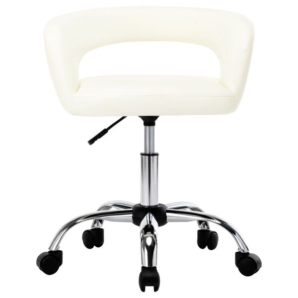 vidaXL Esszimmerst&uuml;hle 2 Stk. Wei&szlig; Kunstleder