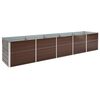vidaXL Garten-Hochbeet Verzinkter Stahl 400&times;80&times;77 cm Braun