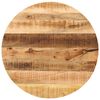 vidaXL Tischplatte &Oslash; 70x2,5 cm Rund Raues Massives Mangoholz