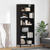 vidaXL Highboard Schwarz Eichen-Optik 69,5 x 34 x 180 cm Holzwerkstoff