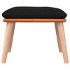 vidaXL Fußhocker Schwarz 45x29,5x35 cm Stoff und Kunstleder
