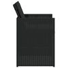 vidaXL Gartenstühle mit Kissen 4 Stk. Schwarz Poly Rattan