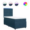 vidaXL Boxspringbett mit Matratze Blau 90x190 cm Samt