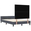 vidaXL Boxspringbett mit Kopfteil Dunkelgrau 120 x 200 cm Samt
