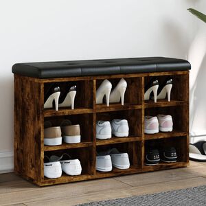 vidaXL Schuhbank R&auml;uchereiche 82x32x50 cm Holzwerkstoff