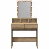 vidaXL Schminktisch Artisan-Eiche 80 x 41 x 144,5 cm Holzwerkstoff