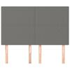 vidaXL Kopfteil Dunkelgrau 144 x 5 x 118/128 cm Stoff