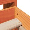 vidaXL Massivholzbett ohne Matratze Wachsbraun 120x190 cm Kiefernholz