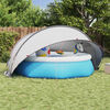 vidaXL Pool-Dome Grau und Orange 405 x 405 x 192 cm