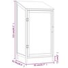 vidaXL Ger&auml;teschuppen Anthrazit 55x52x112 cm Massivholz Tanne