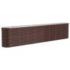 vidaXL Hochbeet Verzinkter Stahl 332x40x68 cm Braun