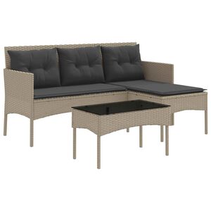 vidaXL Gartensofa-set 2 Stk. Poly-Rattan