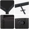 vidaXL Garten Essgruppe mit Kissen 5 pcs Schwarz Poly-Rattan
