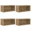 vidaXL CD Aufbewahrungsregal 4 Stk. Artisan-Eiche 40 x 17 x 17 cm