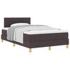 vidaXL Boxspringbett mit Matratze Dunkelbraun 120 x 200 cm Stoff