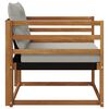 vidaXL Outdoor-Sofagarnitur Massives Akazienholz und Textilene Natur