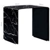 vidaXL Couchtisch Schwarz Marmor-Optik 50x50x45 cm Hartglas