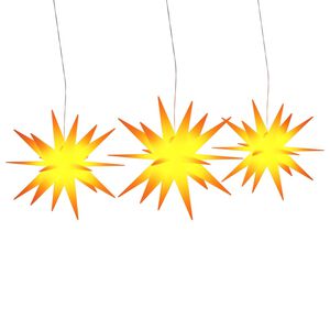vidaXL LED-Weihnachtssterne 3 Stk. Faltbar Gelb